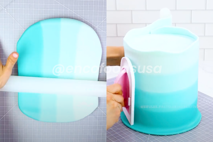How to make a degraded Fondant cover for your cake decorations