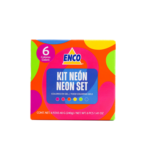 ENCO 6 Neon Food Coloring Gel Set 1.41 oz each (40 g)