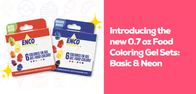 Introducing the  New ENCO 6 Food Coloring Gel Sets