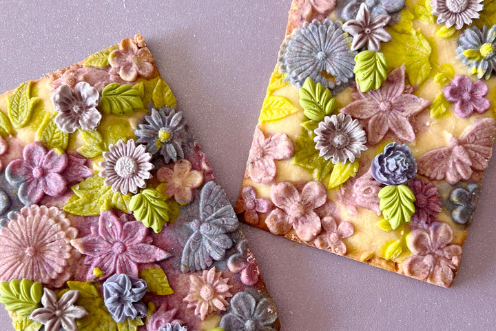 How to paint Cookie Dough + How to make Flowers Cookies!