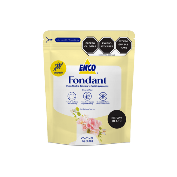 Black Fondant Vanilla 2.2 Lb (1 kg)