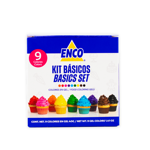 9 Basic Food Coloring Gel Set 1.41 oz (40 g)
