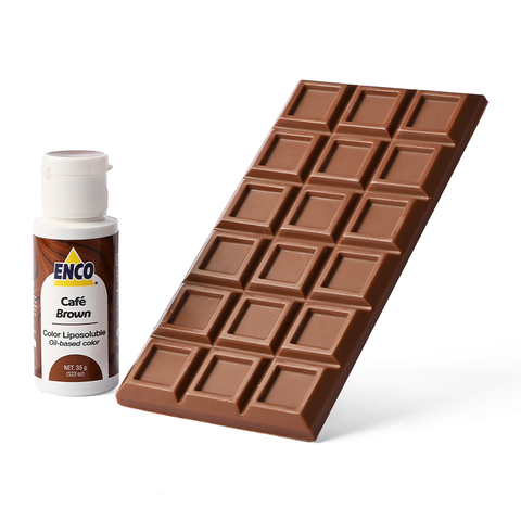 ENCO Brown Oil Based Food Color 1.23 oz (35g) for Coloring Chocolate