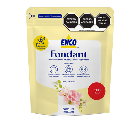 Red Fondant Vanilla 2.2 Lb (1 kg)